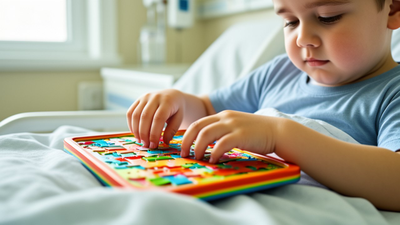 Offrir des jouets aux enfants hospitalisés